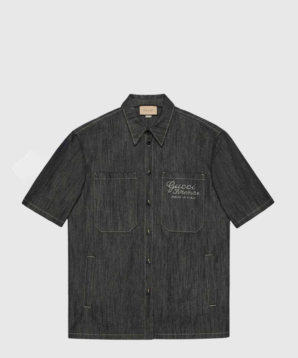 구찌 로고 프린트 셔츠 톱