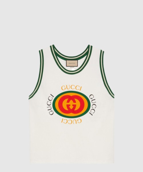 구찌 플라워 코튼 톱