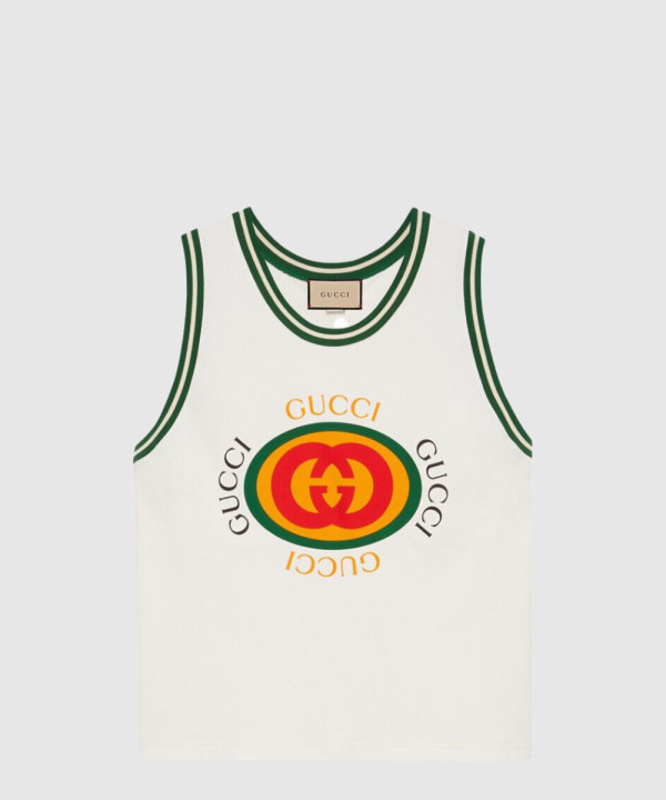 구찌 플라워 코튼 톱