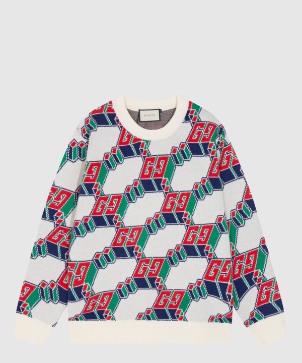 구찌 프린트 니트 톱