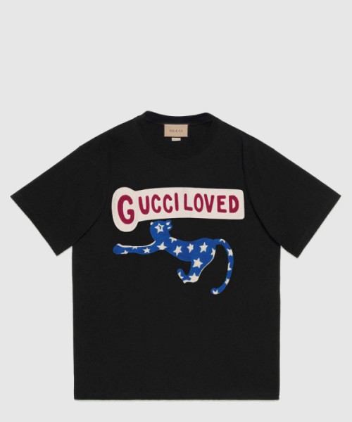 구찌 플라워 코튼 톱