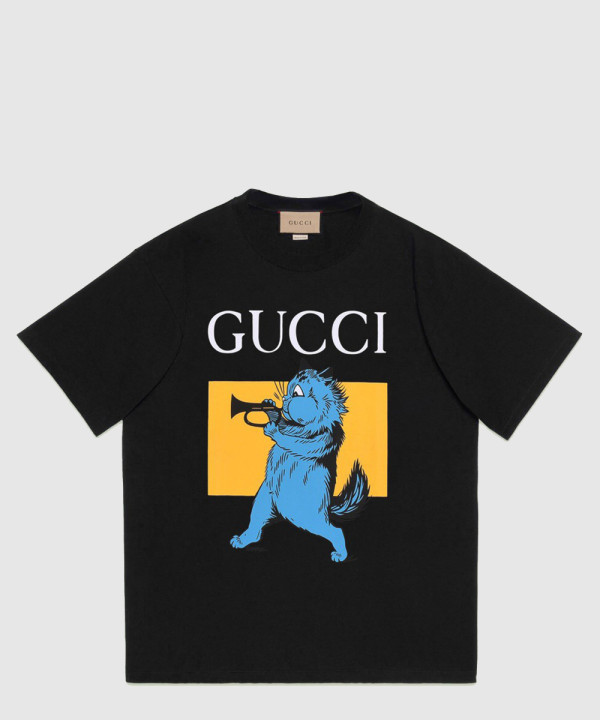 구찌 플라워 코튼 톱