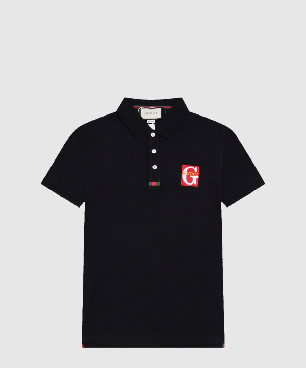 구찌 면 폴로 셔츠