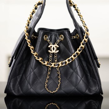 [정품최상급] 샤넬 25S 25백 드로우스트링 호보백 26