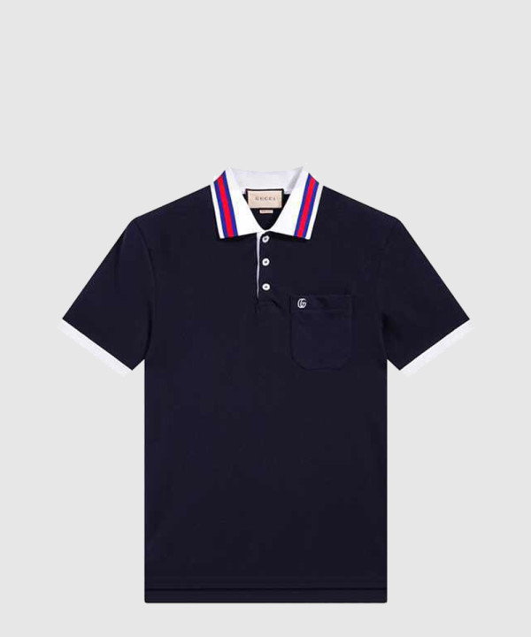 구찌 면 폴로 셔츠