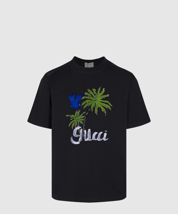 구찌 프린트 면 티셔츠