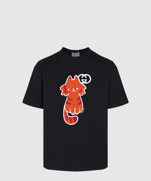 구찌 프린트 면 티셔츠