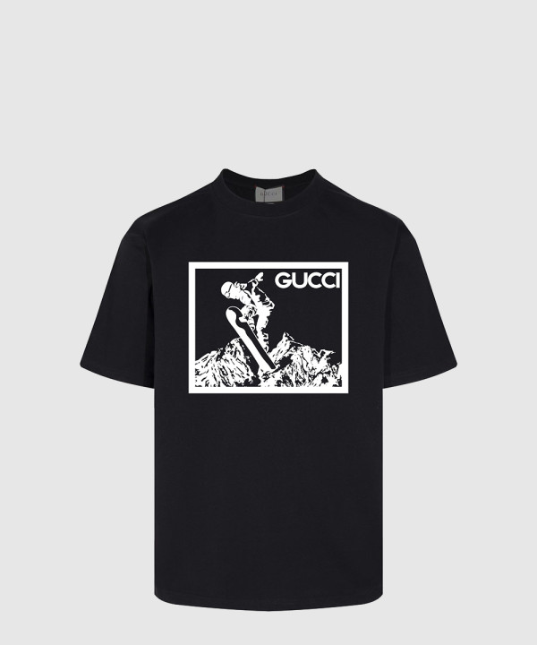 구찌 프린트 면 티셔츠