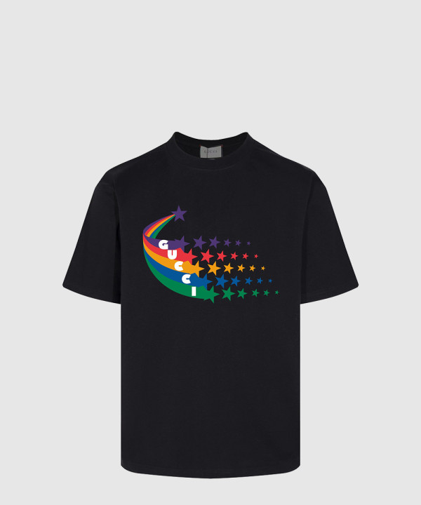 구찌 프린트 면 티셔츠