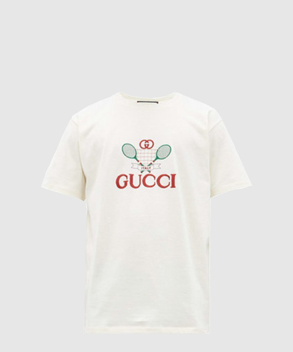 구찌 프린트 면 티셔츠