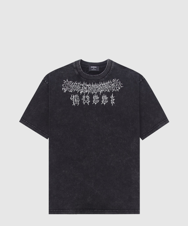 구찌 프린트 면 티셔츠