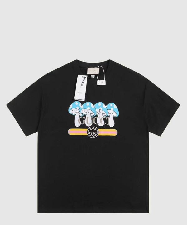 구찌 프린트 면 티셔츠