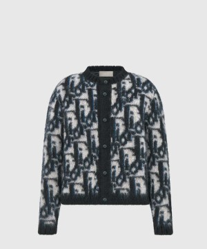 디올 로고 니트 코트