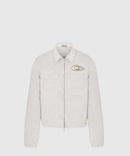 디올 로고 집업 자켓