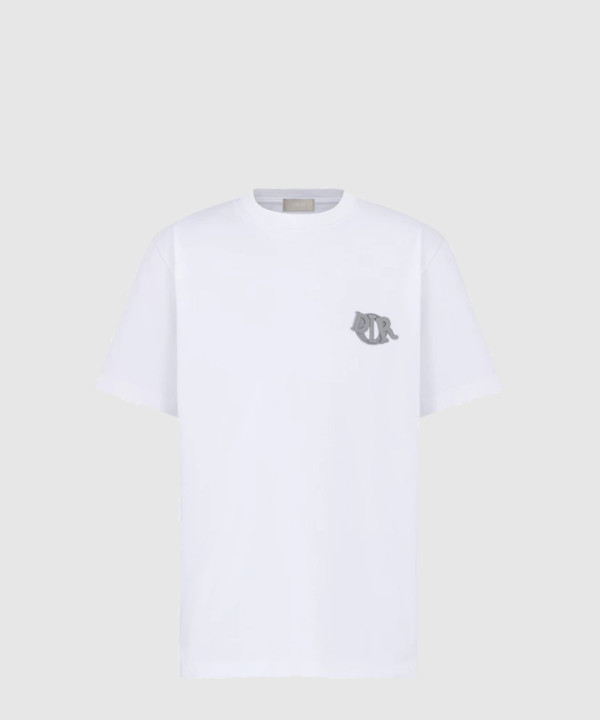 디올 로고 프린트 반팔