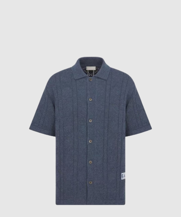 디올 로고 니트 코트