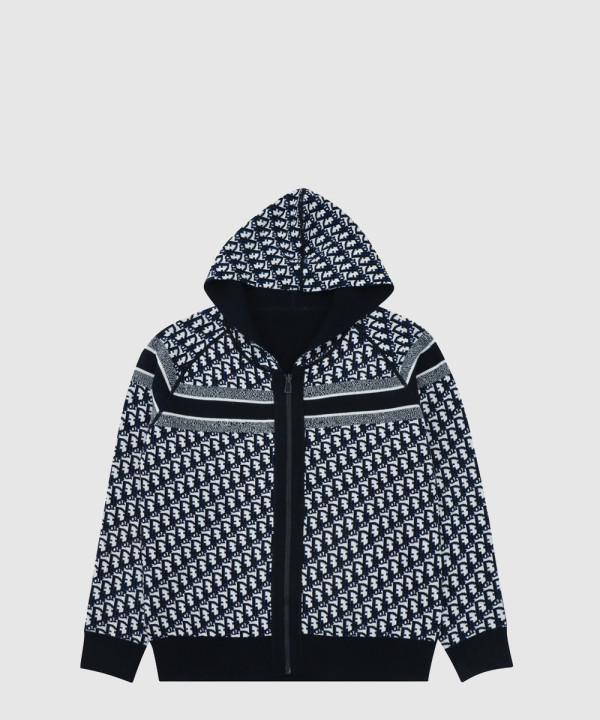 디올 로고 니트 코트