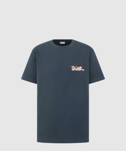 디올 로고 프린트 반팔