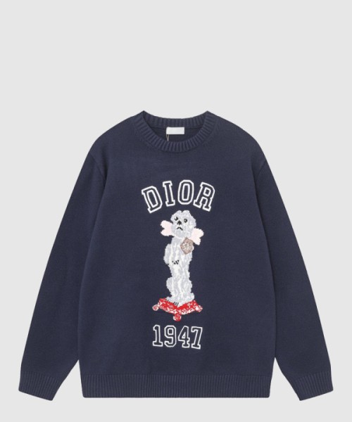 디올 캐시미어 자카드 스웨터