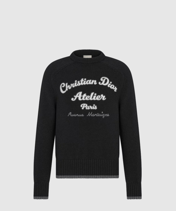 디올 프린트 니트 톱