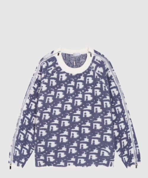 디올 로고 니트 상의