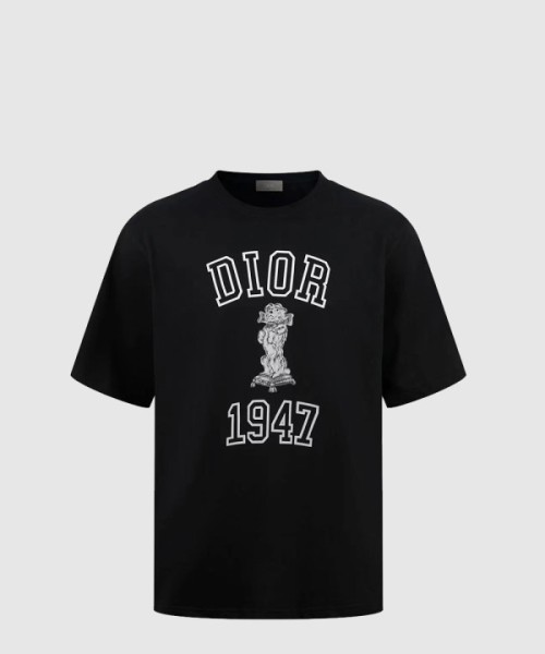 디올 로고 프린트 반팔