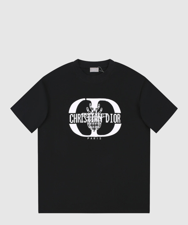디올 로고 프린트 반팔