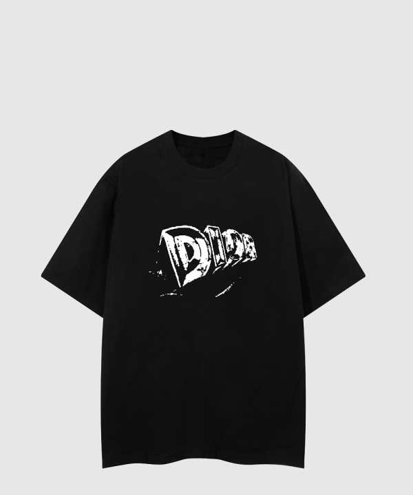 디올 로고 프린트 반팔