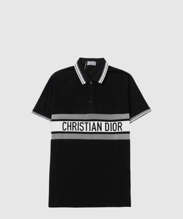 디올 로고 프린트 반팔