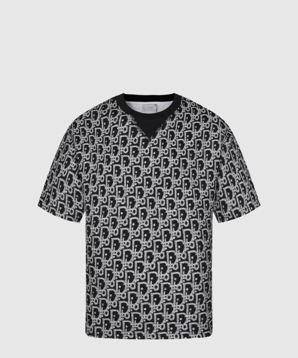 디올 로고 프린트 반팔