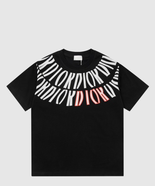 디올 로고 프린트 반팔