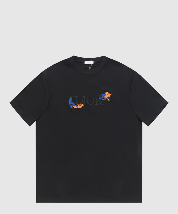 디올 로고 프린트 반팔