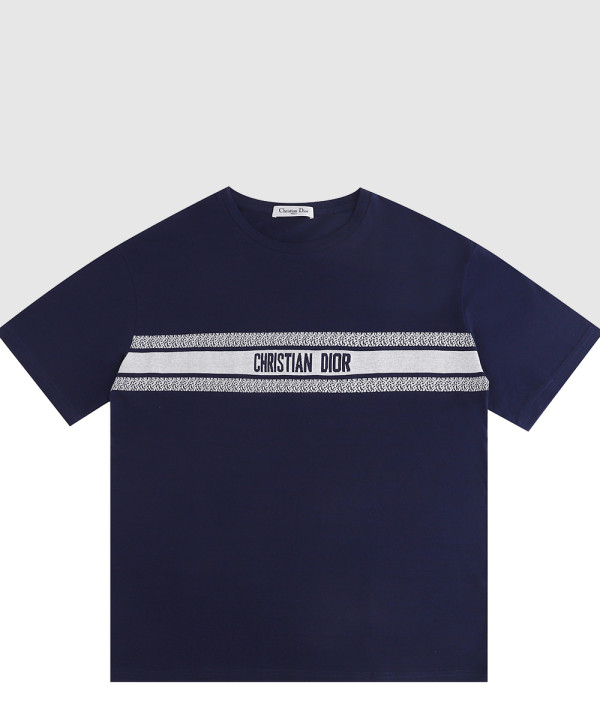 디올 로고 프린트 반팔