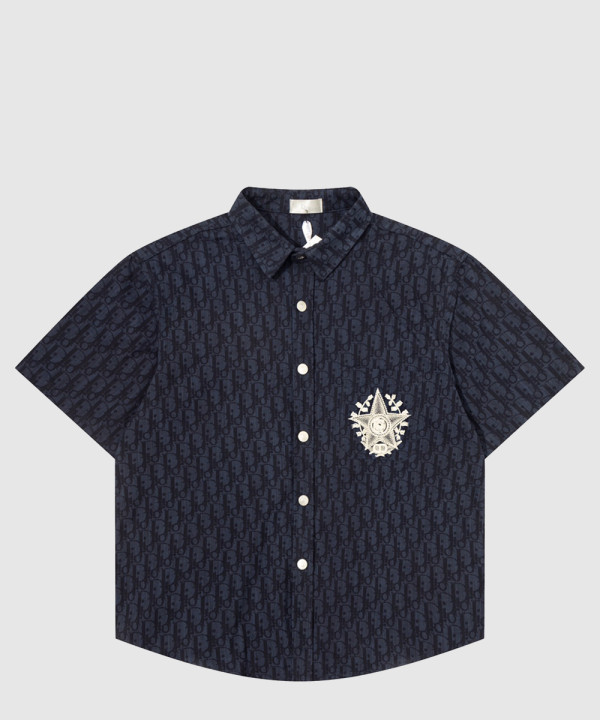 디올 로고 프린트 셔츠 톱