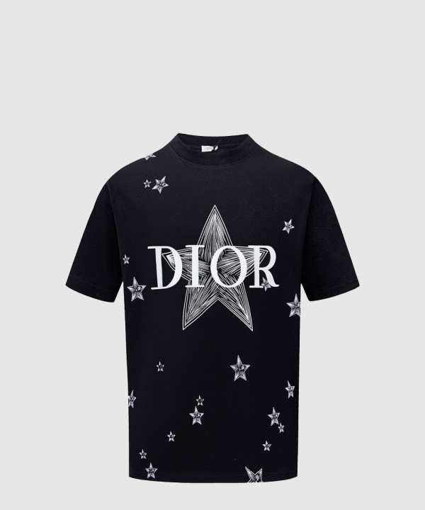 디올 로고 프린트 반팔