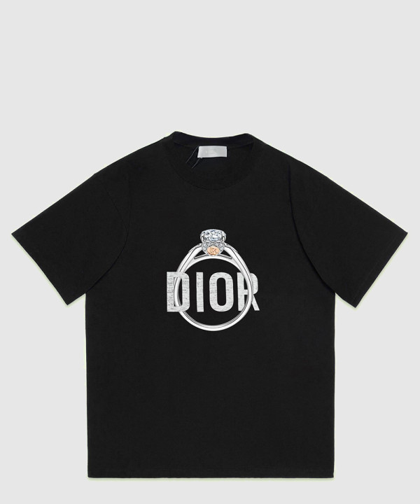 디올 로고 프린트 반팔