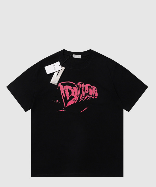 디올 로고 프린트 반팔