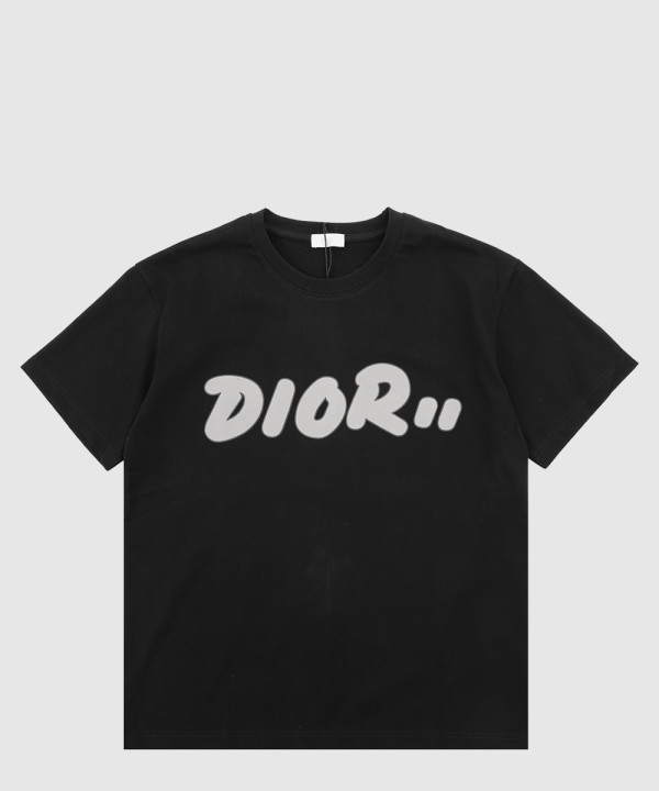 디올 로고 프린트 반팔