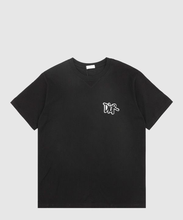 디올 로고 프린트 반팔