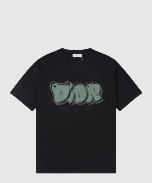 디올 로고 프린트 반팔