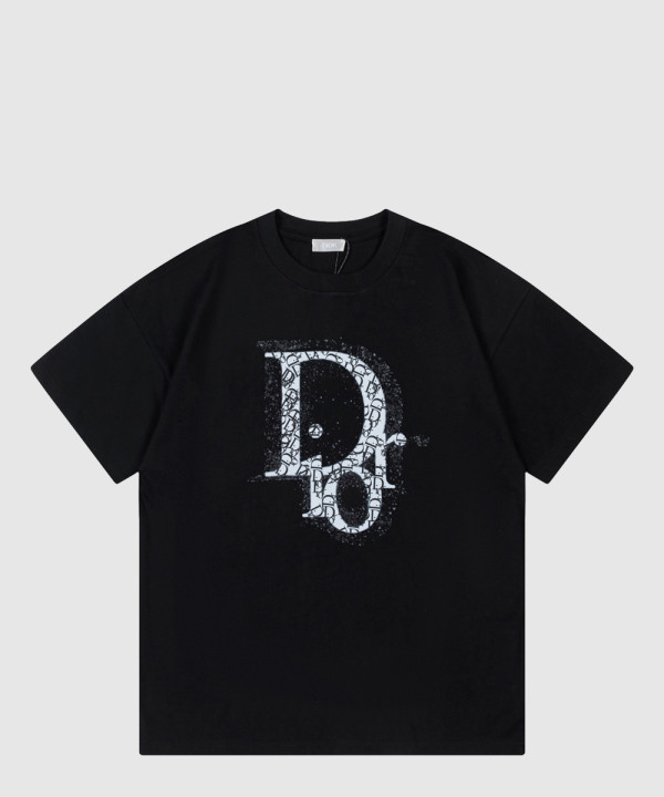 디올 로고 프린트 반팔