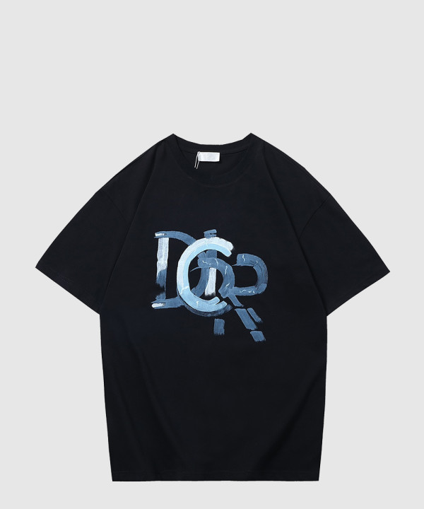 디올 로고 프린트 반팔