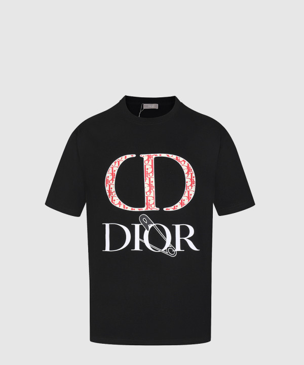 디올 로고 프린트 반팔