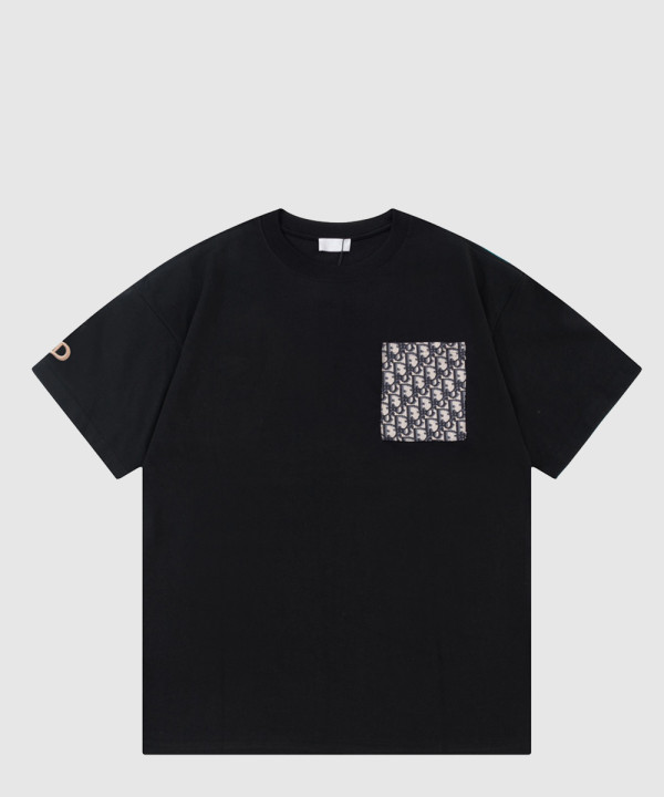 디올 로고 프린트 반팔