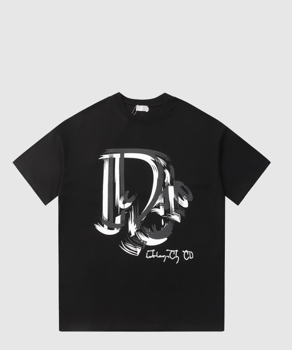 디올 로고 프린트 반팔