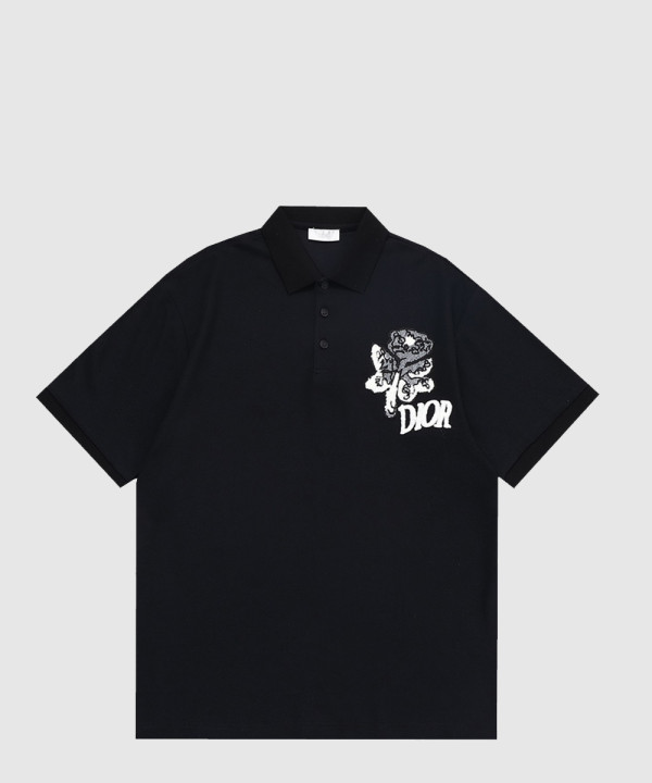 디올 로고 프린트 반팔