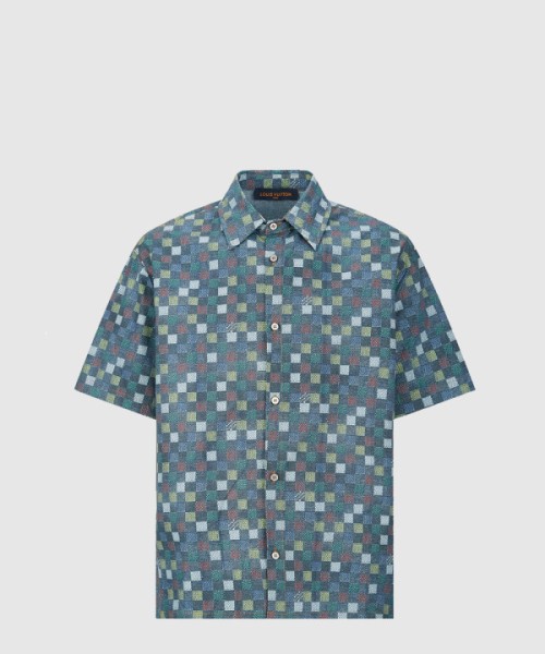 루이비통 다미에 샴브레이 쇼트 슬리브드 셔츠