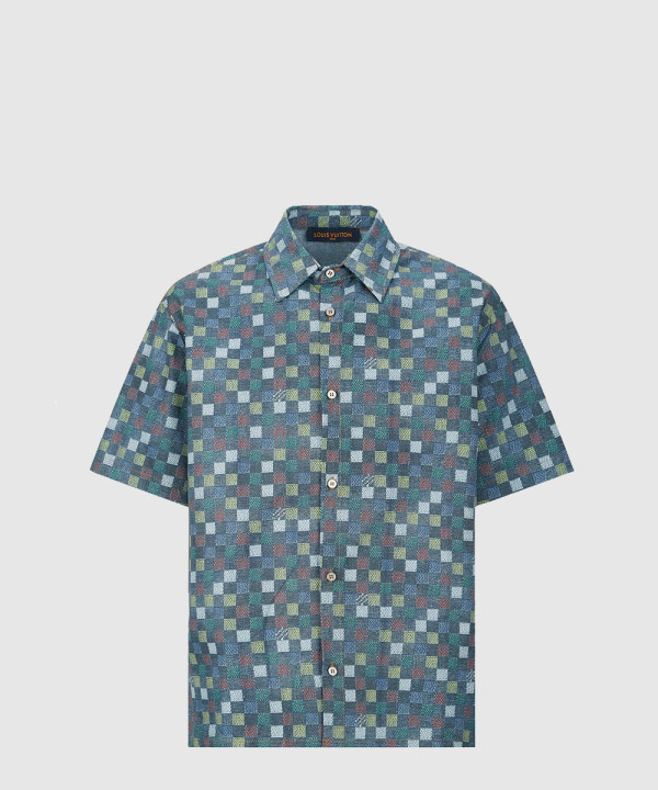 루이비통 다미에 샴브레이 쇼트 슬리브드 셔츠