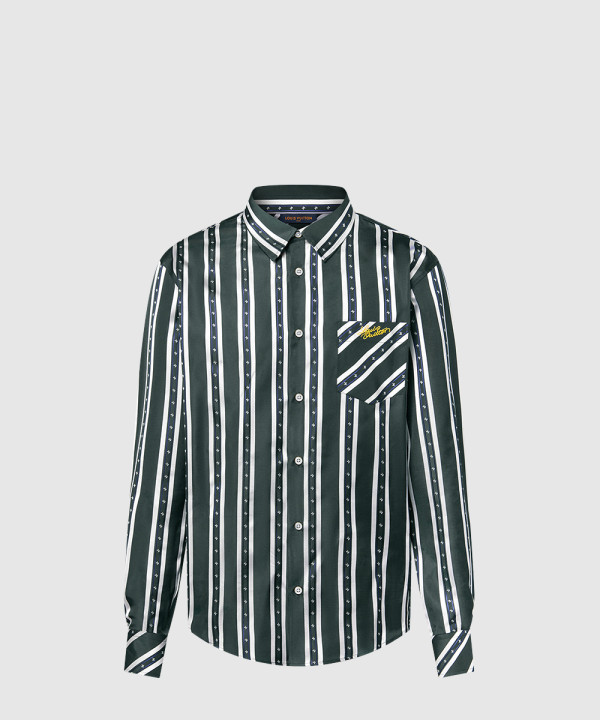 루이비통 롱 슬리브드 실크 셔츠