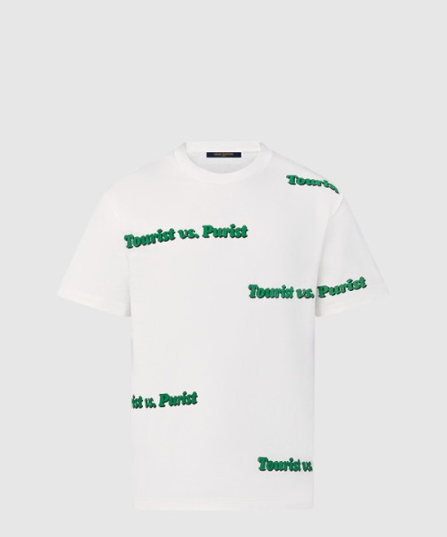 루이비통 로고 프린트 반팔